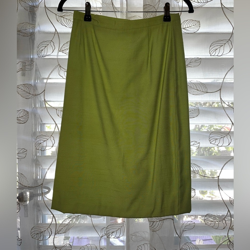 Lime Green Vintage Midi Skirt